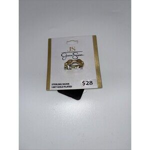 Sterling Silver & 14Kt Gold Plated Ring Size 7 Jessica Simpson